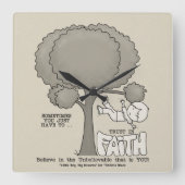 信仰の信任 スクエア壁時計 (正面)