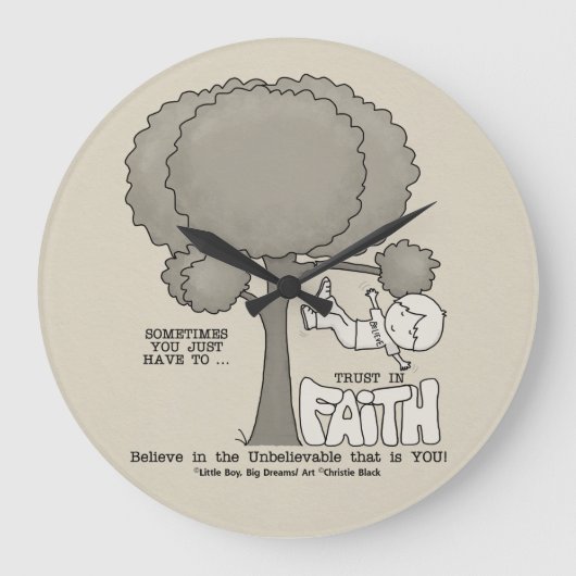 信仰の信任 ラージ壁時計 (正面)