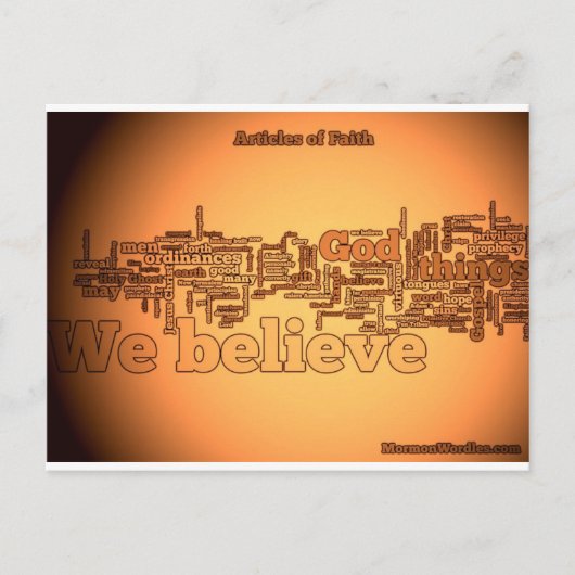 信仰の具が悪くなる ポストカード (正面)