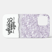 信仰の勇気の強さ書道スクリプト引用文 Case-Mate iPhoneケース (裏面 (横))