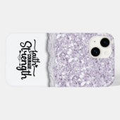 信仰の勇気の強さ書道スクリプト引用文 Case-Mate iPhoneケース (裏面 (横))