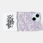 信仰の勇気の強さ書道スクリプト引用文 Case-Mate iPhoneケース (裏面 (横))