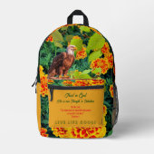 信仰の動機感動的が印刷されたバックパック プリントバックパック (正面)