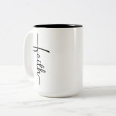 信仰の十字架 コーヒーマグ ツートーンマグカップ (正面左)