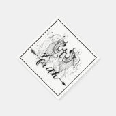 信仰の十字架 スタンダードカクテルナプキン (角)