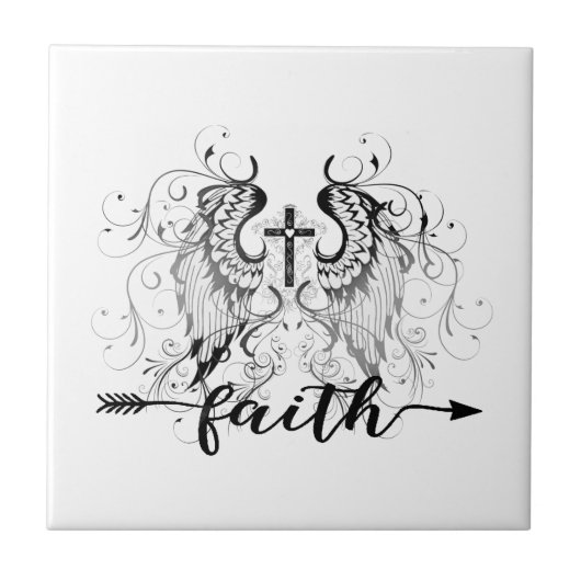 信仰の十字架 タイル (正面)