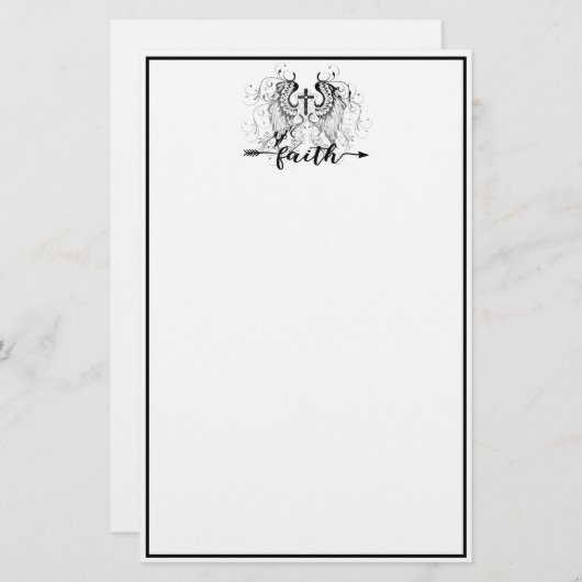 信仰の十字架 便箋 (正面/裏面)