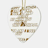 信仰の友への誕生日カード セラミックオーナメント (左)