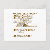 信仰の友への誕生日カード ポストカード (正面)