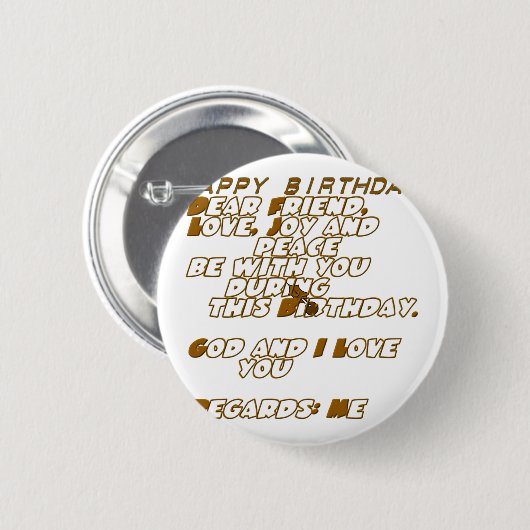 信仰の友への誕生日カード 缶バッジ (正面&裏面)