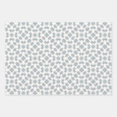 信仰の天使、青いレースグラデーション、宝石のパターン ラッピングペーパーシート (正面3)