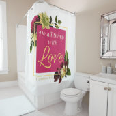 信仰の女性フローラ:ラブギフトで全てをこなす シャワーカーテン (インサイチュ)