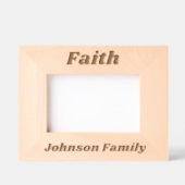 信仰の姓シンプルの可愛いモダン家族のスクリプト レーザー彫刻フレーム (正面)