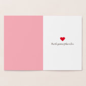 信仰の希望と愛のハートのカスタマイズ 箔カード (内部)