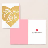 信仰の希望と愛のハートのカスタマイズ 箔カード (ディスプレー)