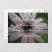 信仰の希望と愛の聖書の詩のはがき ポストカード (正面/裏面)