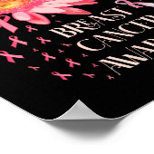 信仰の希望と愛の象の乳がん ポスター (角)