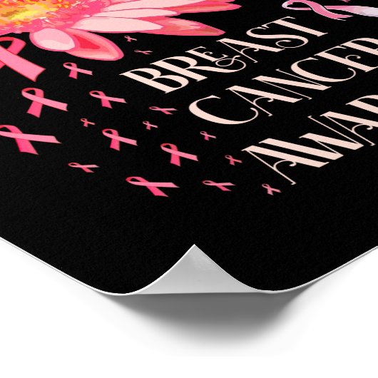 信仰の希望と愛の象の乳がん ポスター (角)