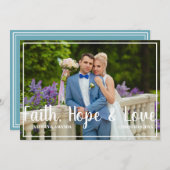 信仰の希望と愛クリスチャンのクリスマス写真 シーズンカード (正面/裏面)