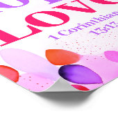 信仰の希望と愛ボホクリスチャン10代のガールアート ポスター (角)