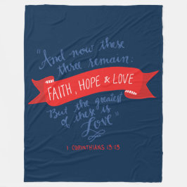信仰の希望と愛2 フリースブランケット