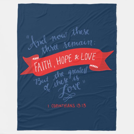 信仰の希望と愛2 フリースブランケット (正面)