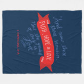 信仰の希望と愛2 フリースブランケット (正面(横))