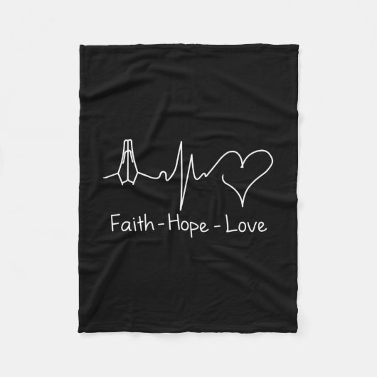 信仰の希望と愛 フリースブランケット (正面)