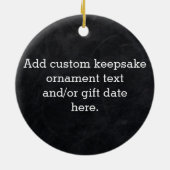 信仰の希望と愛Chalkboardクリスマスクリスチャン セラミックオーナメント (裏面)