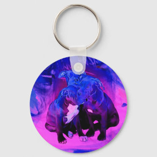 信仰の希望と慈善団体、虐待されたピットブルドッグ キーホルダー