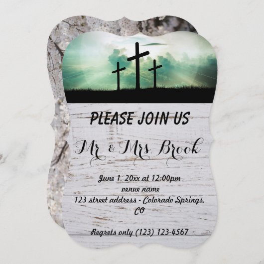 信仰の希望の愛信じ運命の運命の 招待状 (正面/裏面)