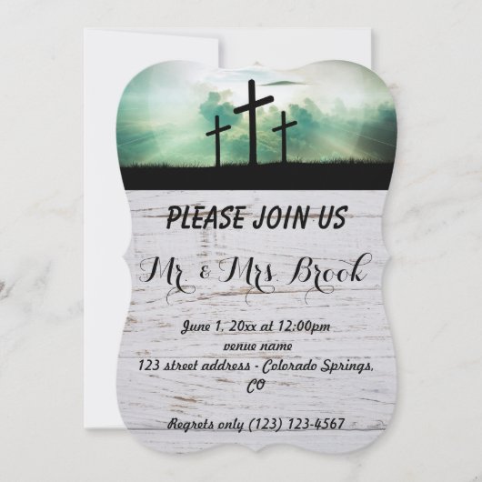 信仰の希望の愛信じ運命の運命の 招待状 (正面)