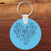 信仰の希望の愛1コリント13:13 キーホルダー (正面)