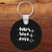 信仰の希望の愛 – クリスチャン宗教ハートビートクロ キーホルダー (正面)