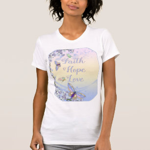 信仰の希望の愛（美しい蝶） Tシャツ