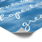 信仰の希望の愛 – 1コリント13; 13 ポスター (角)