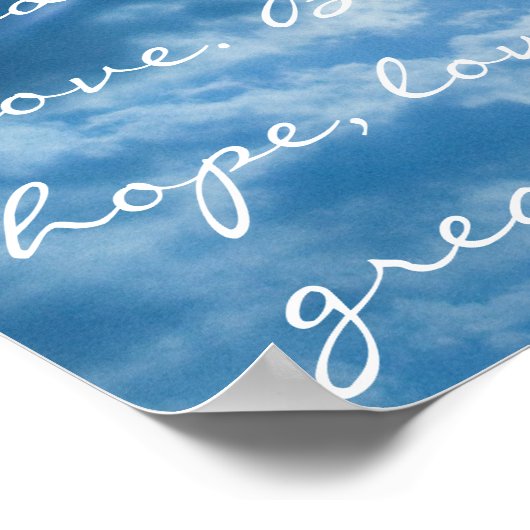 信仰の希望の愛 – 1コリント13; 13 ポスター (角)