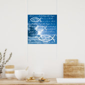 信仰の希望の愛 – 1コリント13; 13 ポスター (キッチン)