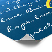 信仰の希望の愛 – 1コリント13; 13 ポスター (角)