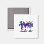 信仰の希望ひまわりヒョウ自殺が待ち受けている マグネット (正面/裏面)