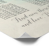 信仰の希望キリスト教の結婚座席表を愛する ポスター (角)