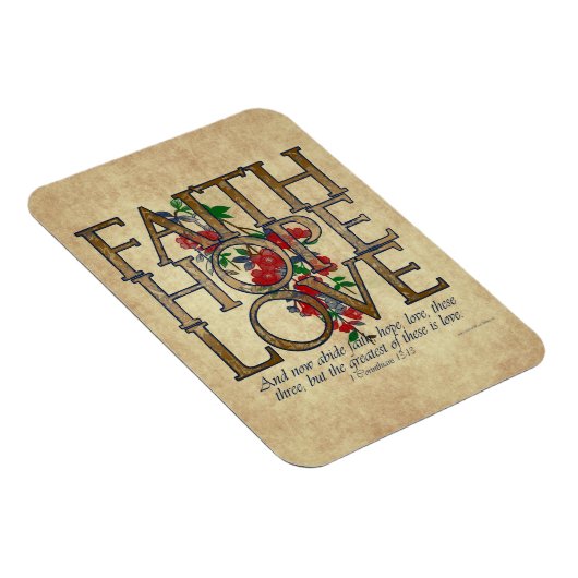 信仰の希望キリスト教の聖書聖句を愛する マグネット (右側)