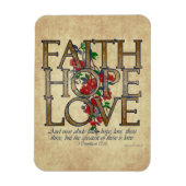 信仰の希望キリスト教の聖書聖句を愛する マグネット (縦)