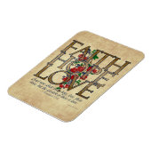 信仰の希望キリスト教の聖書聖句を愛する マグネット (左側)