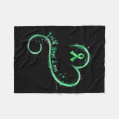 信仰の希望グリーンリボン腎臓病アワーン フリースブランケット (正面(横))