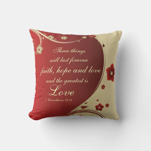 信仰の希望バイブルの聖句の枕を愛カスタマイズする クッション (正面)