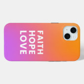 信仰の希望ラブグラディエントカラーオレンジパープル Case-Mate iPhoneケース (裏面 (横))