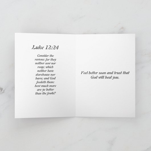 信仰の引用文ハートの手がすぐに良いカードを取得 サンキューカード (内部)