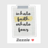 信仰の引用文：信仰を吸い込む恐怖を吐く シール (シート)