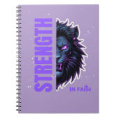 信仰の強さ獅子&クロスエンブレム ノートブック (正面)